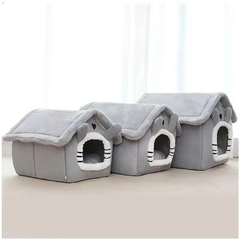 Warm Dog House Tent: Soft bed tent for pets, suitable for all sizes.