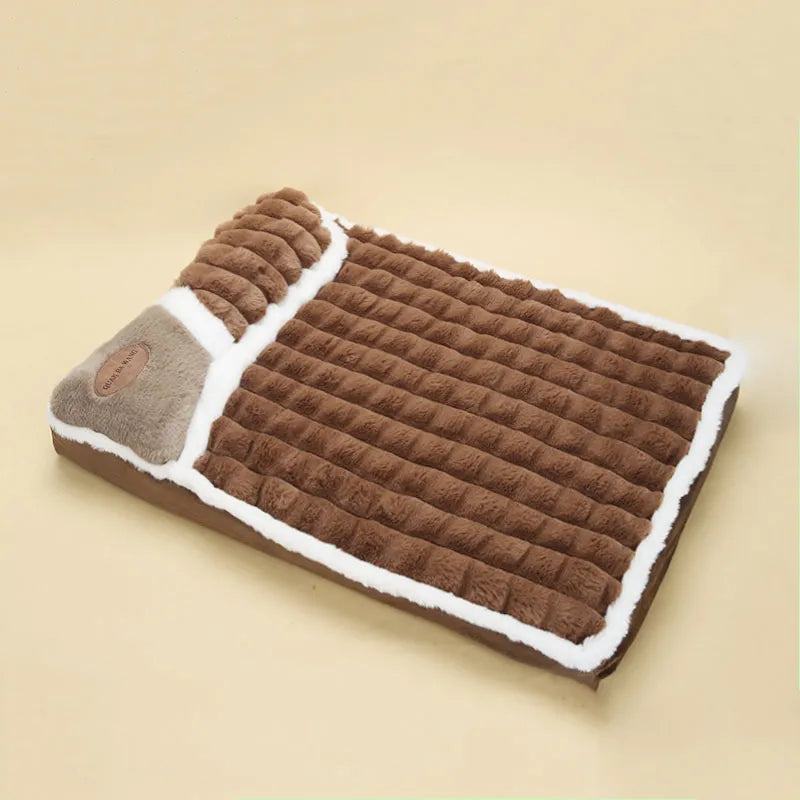 Warm Winter Pet Cushion: Fluffy Nest, Detachable, Washable