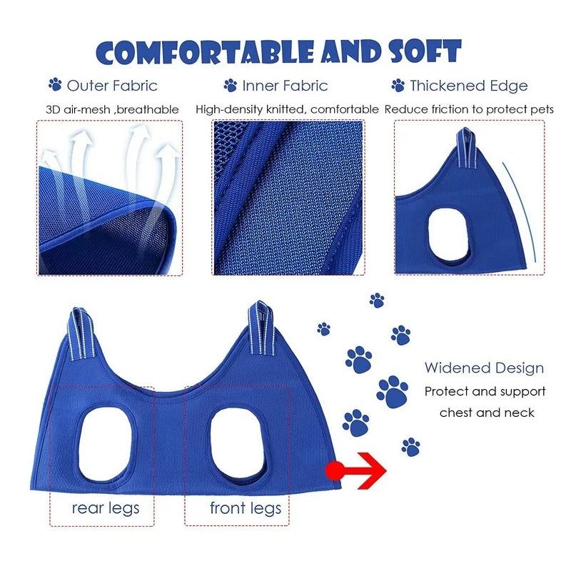 Grooming Hammock: Anti-scratch, nail cutting, for cat beauty, restraint.