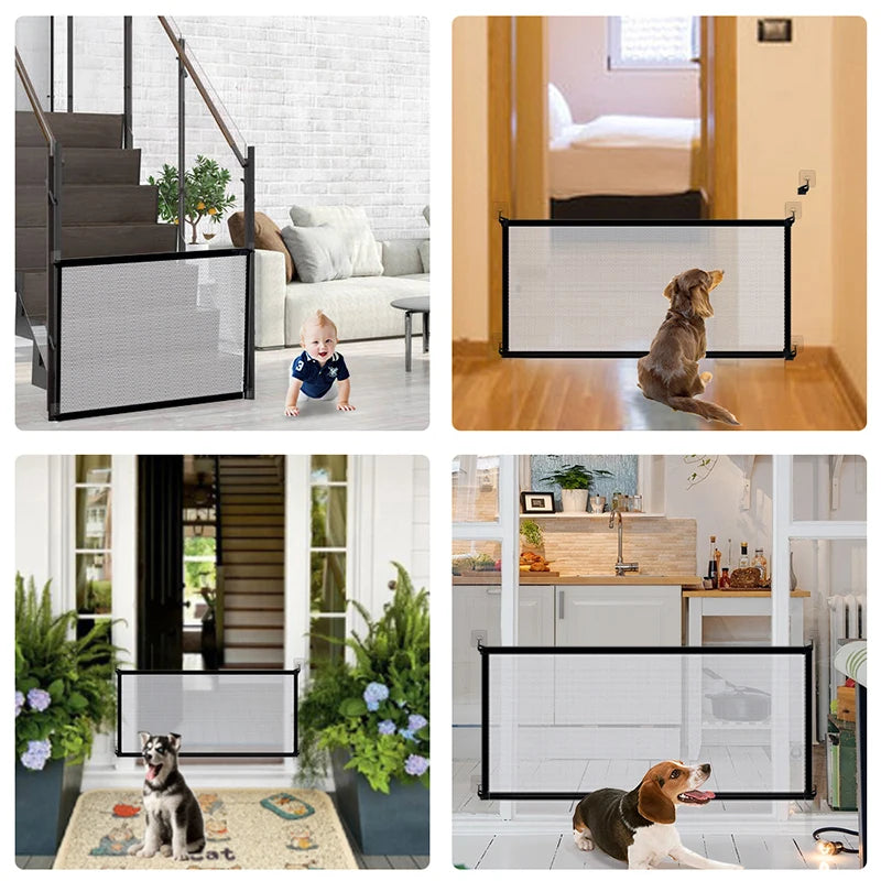 Clear Dog Fence: Protective, Balcony Safety Door, Hanging Net