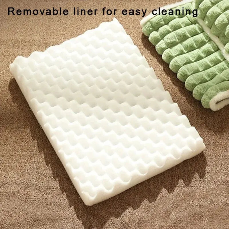 Warm Winter Pet Cushion: Fluffy Nest, Detachable, Washable
