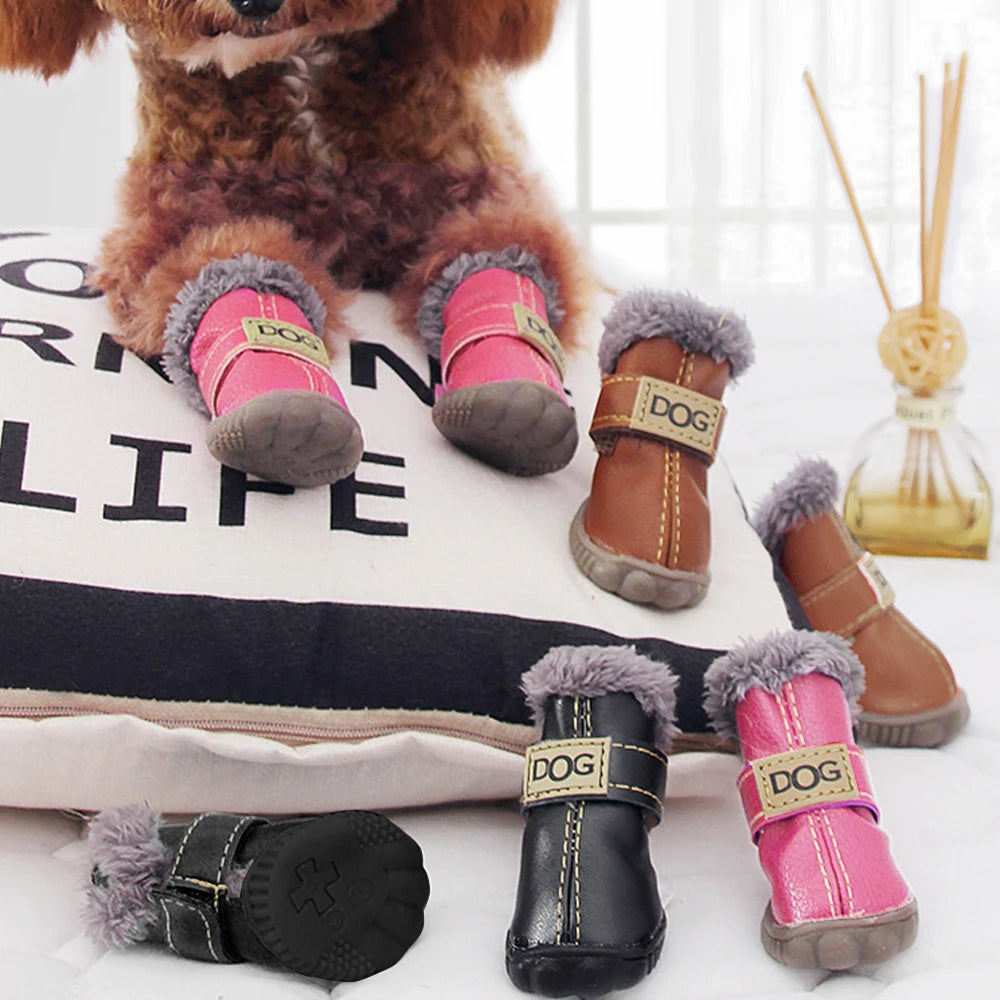 Thick Snow Boots: Keep warm, autumn-winter, for VIP dogs.