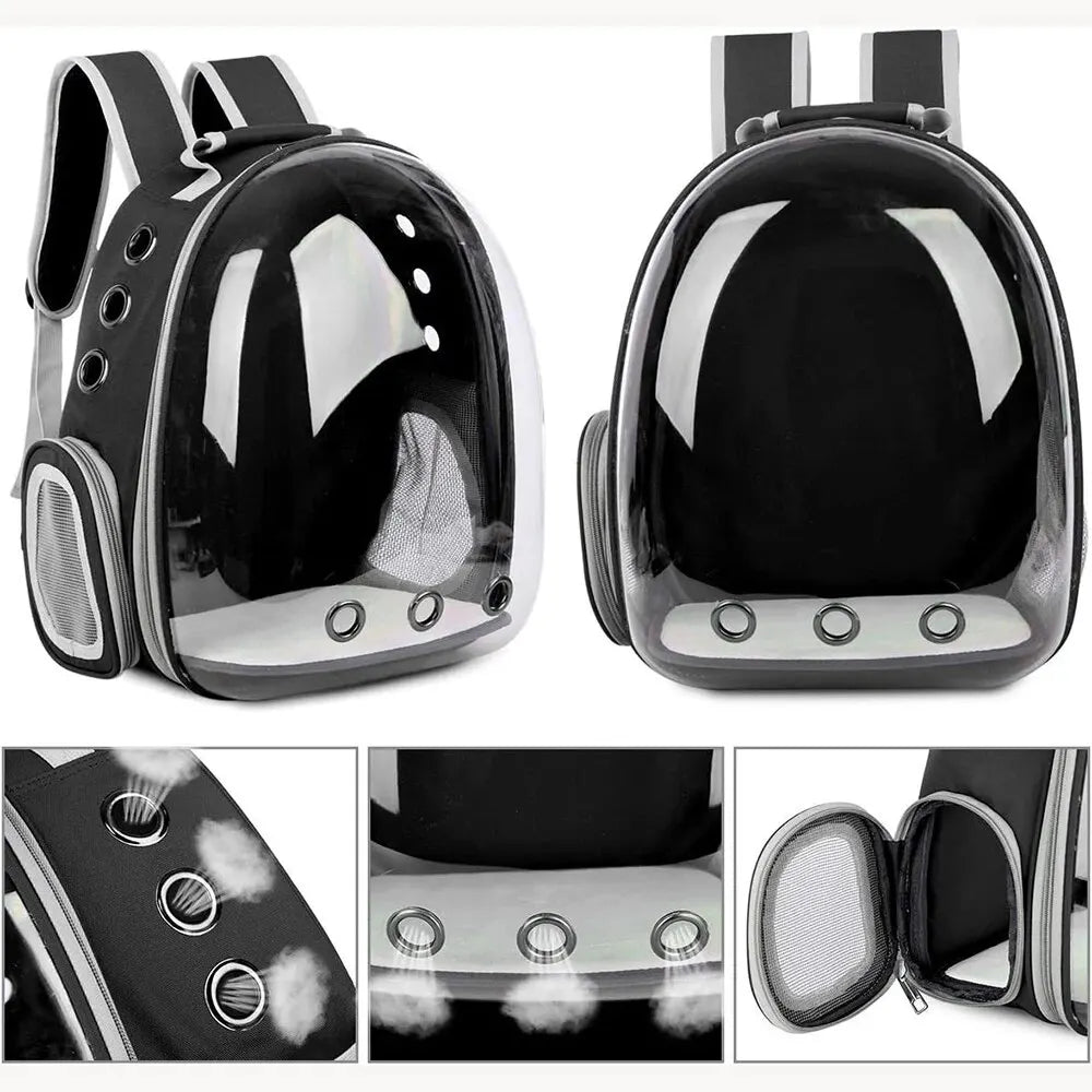 Transparent Pet Backpack: Travel in Style with Your Pet!