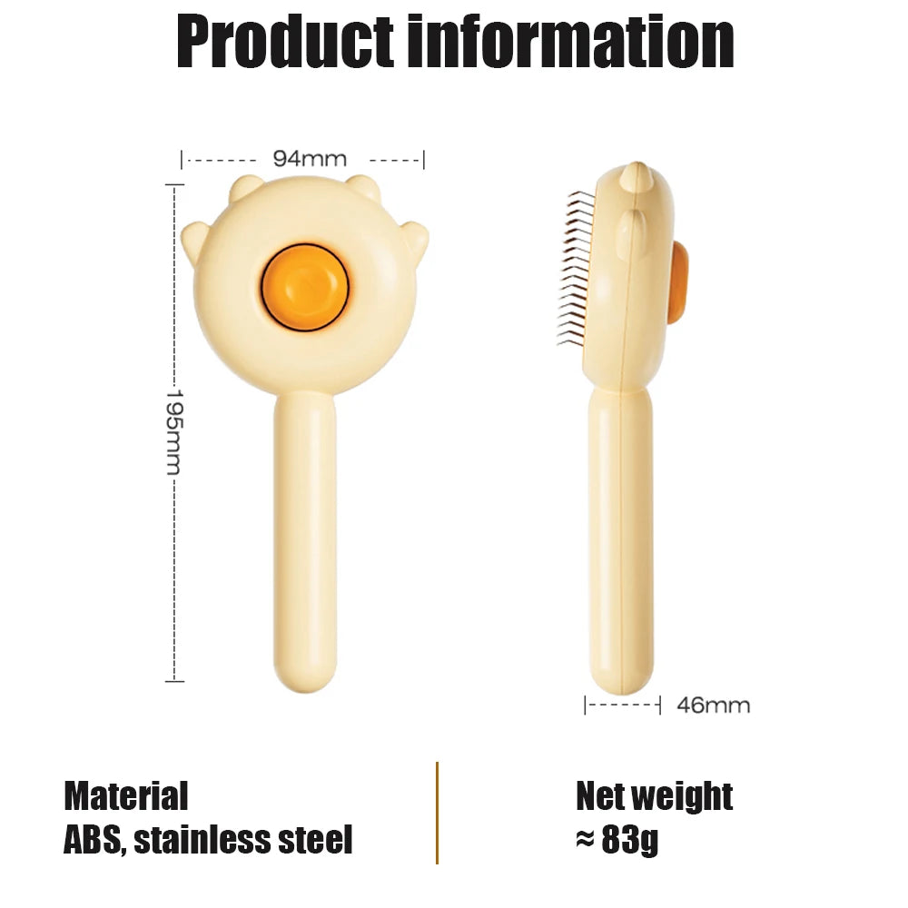 Needle Brush Massage Comb: Hair Remover, Nail Clippers Included