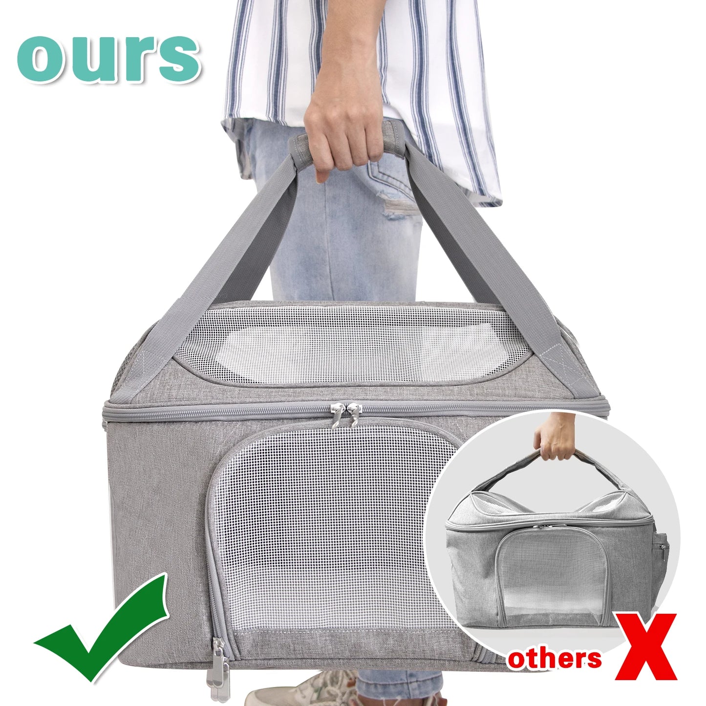 Breathable Cat Carrier: Airline Approved Bag for Small Pets.