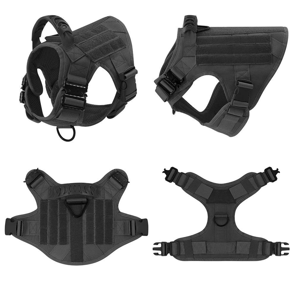 Dog Harness Leash Set: German Shepherd Training Vest, All Breeds.