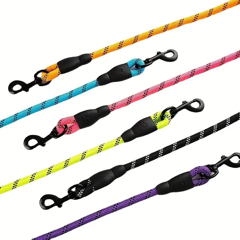 Pet Supplies: Christmas-themed Nylon Dog Leash with Poop Bag Holder