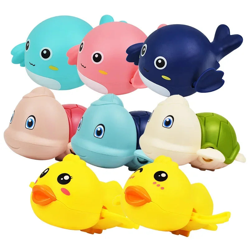 Summer bath toys: Clockwork dolls for kids' bathtub fun.