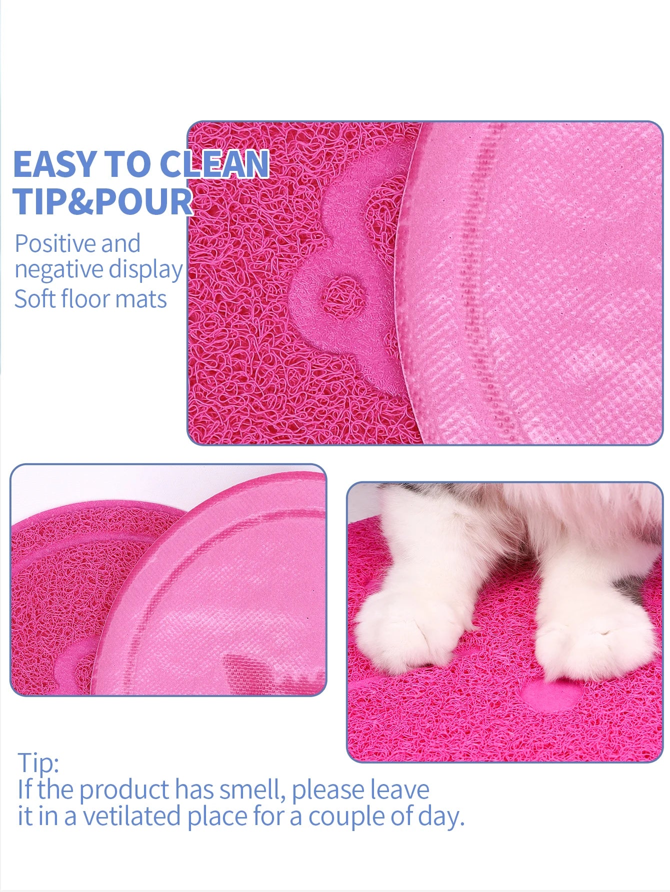 Non-slip Waterproof Dog Feeding PVC Mat