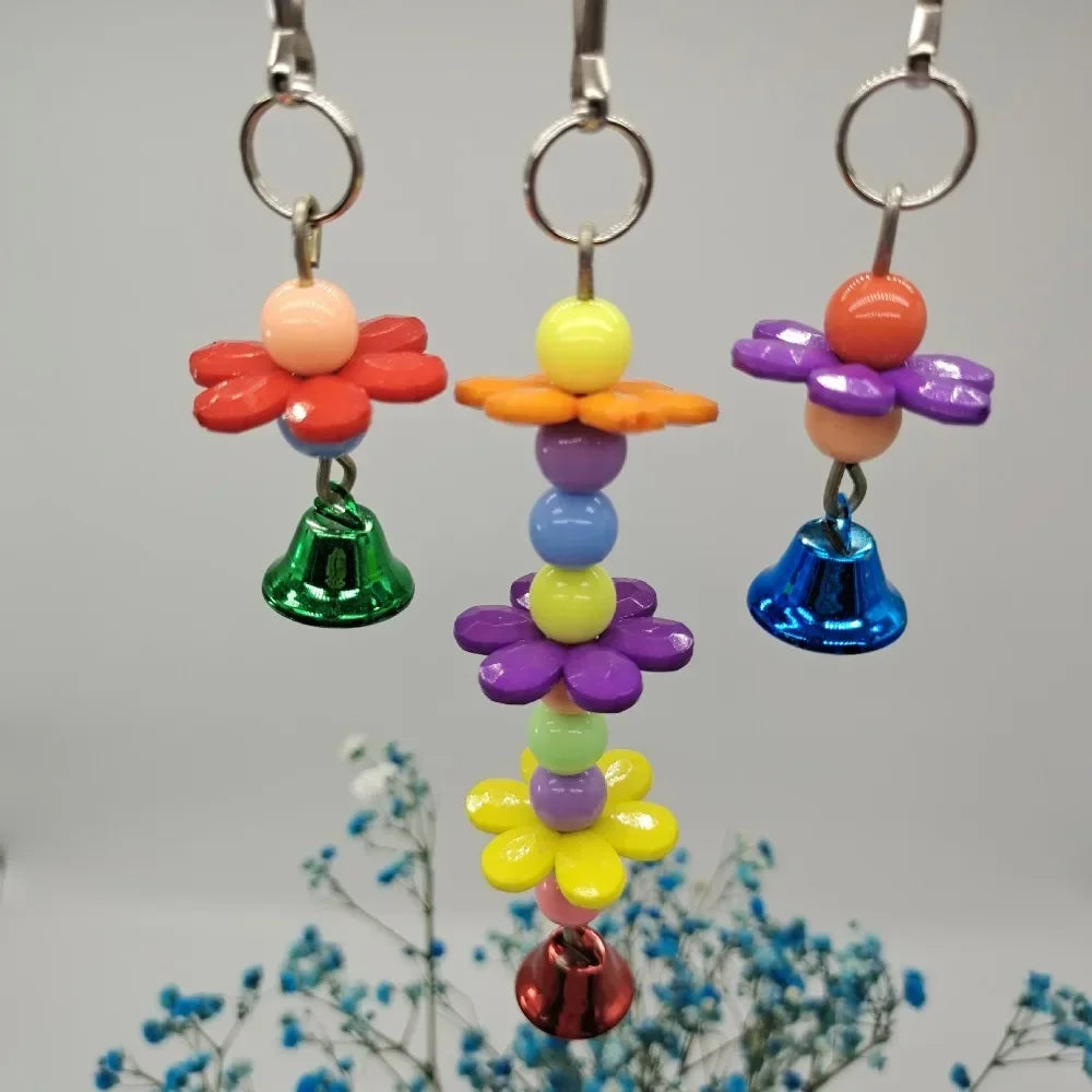 Bird Chew Toy Station: Hanging bell toy for pet birds.