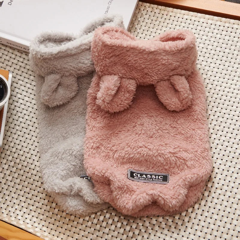Winter Dog Hoodie: Soft fleece coat for your furry friend.