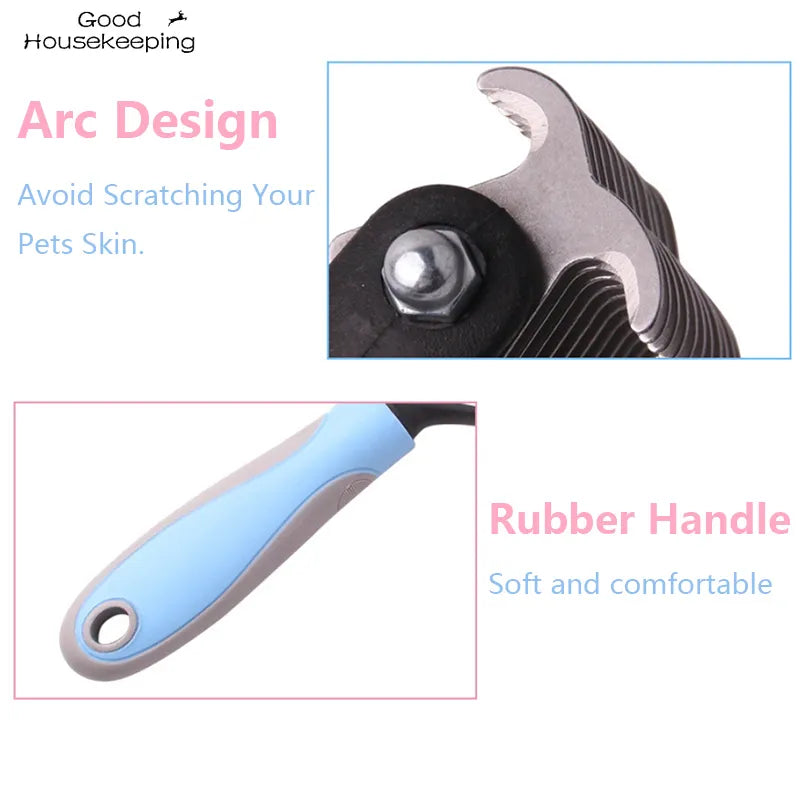 Fur Knot Cutter Grooming Tool: Double-Sided Hair Removal Comb