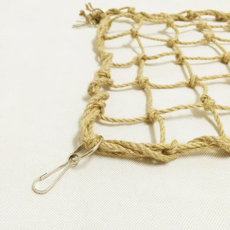 Parrot Bird Climbing Net: Hemp Rope, Habitat Toy, Supplies