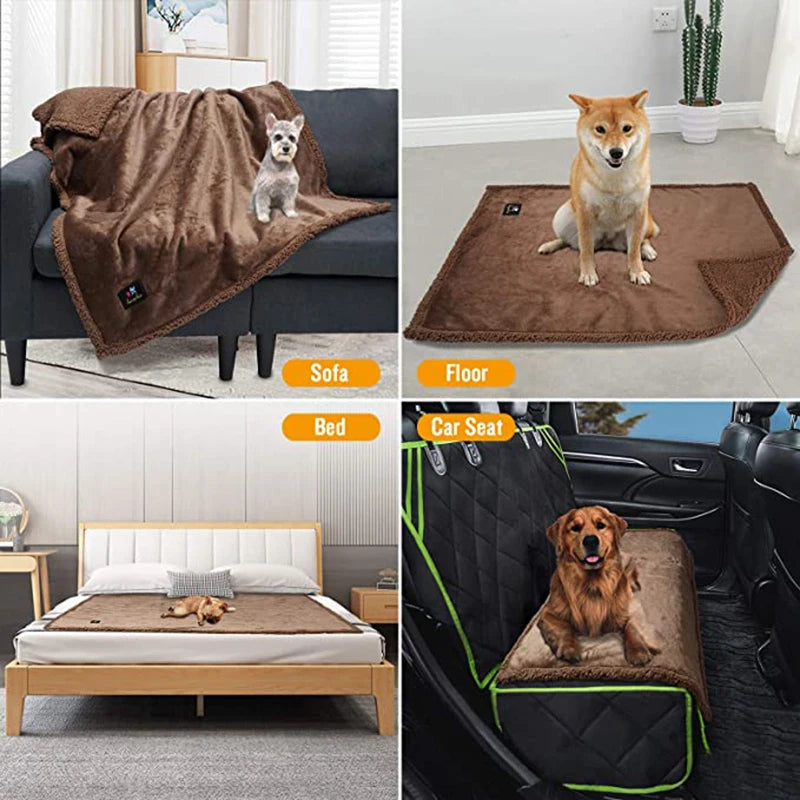 Waterproof Pet Blanket: Pee-proof cover for sofa and bed.