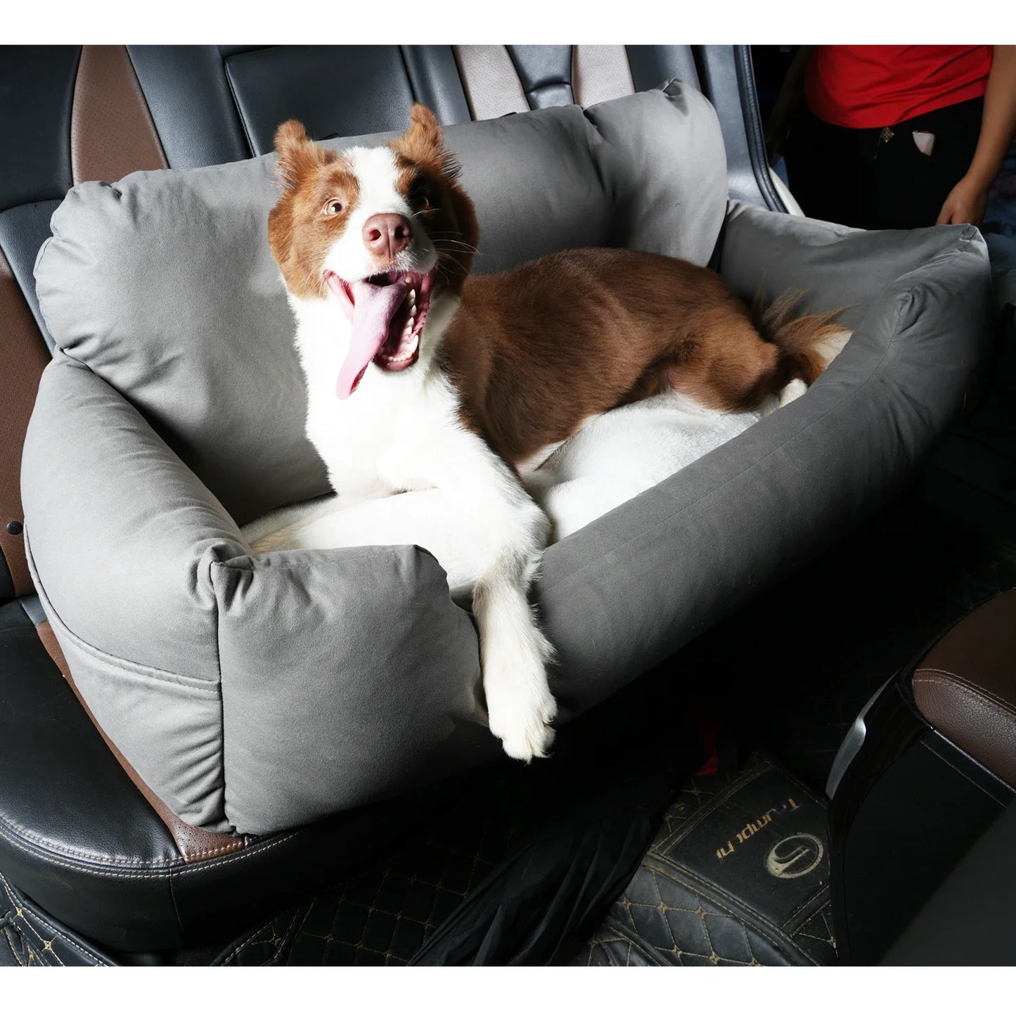 Travel dog car seat: Safety bed for large dogs and cats.