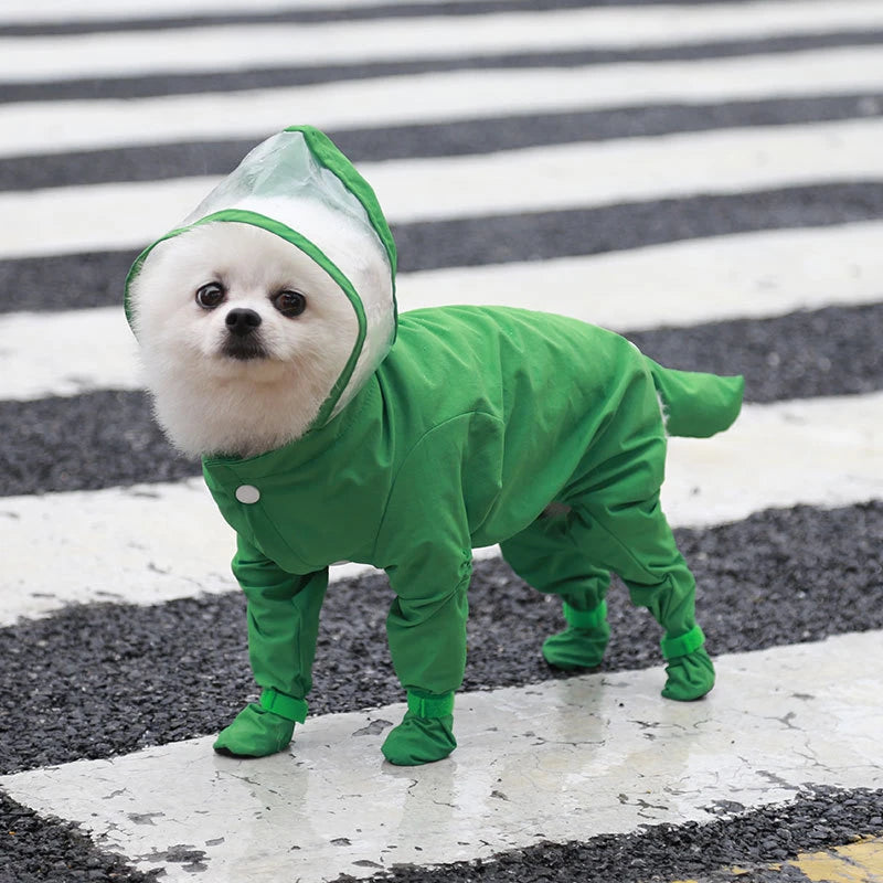 New Style All-inclusive Raincoat: Hood, Waterproof, Boots, Dog Supplies