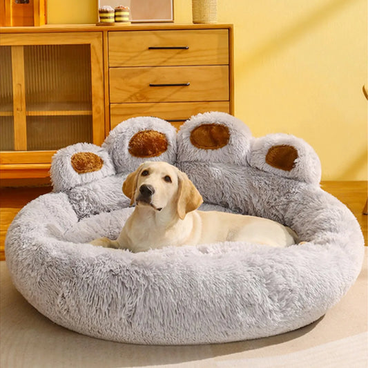 Plush Dog Bed: Luxurious resting spot for large dogs.