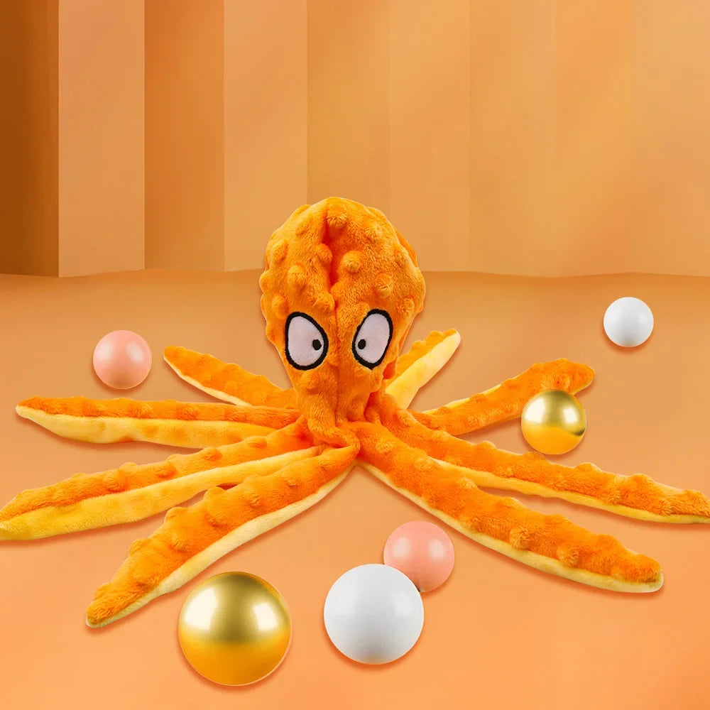 Plush Toy: Interactive, Bite Resistant, Voice Octopus Shell Puzzle
