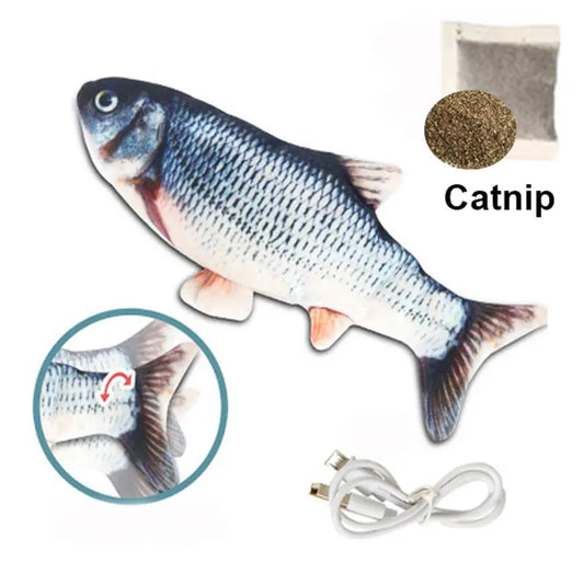 Soft Plush Fish Toy: USB Charger, 3D Simulation Dancing Wiggle