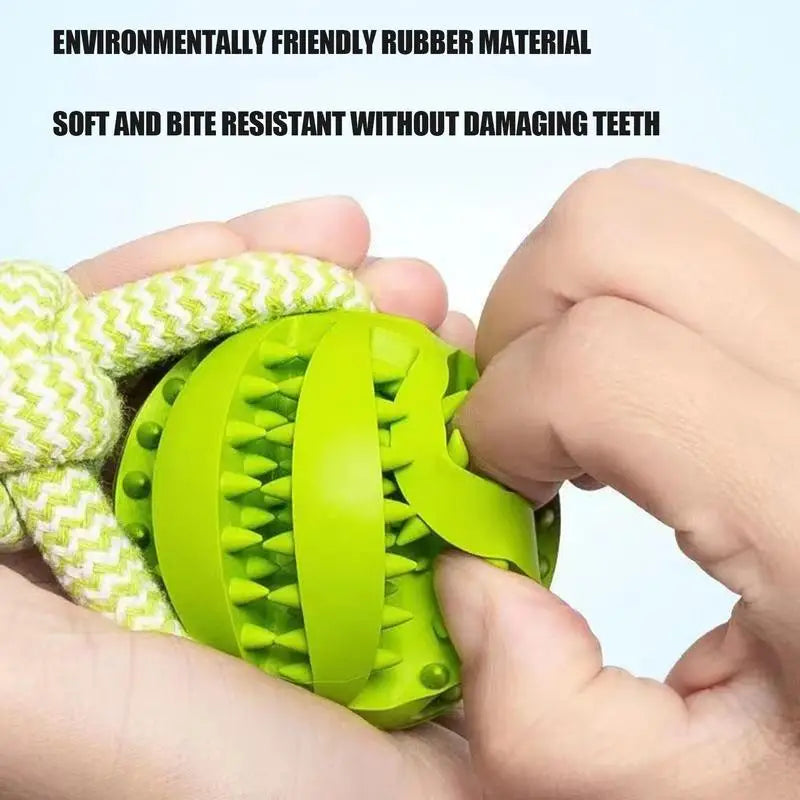 Tug Toy Ball: Interactive fetch ball, rope tug, for grassland or home.