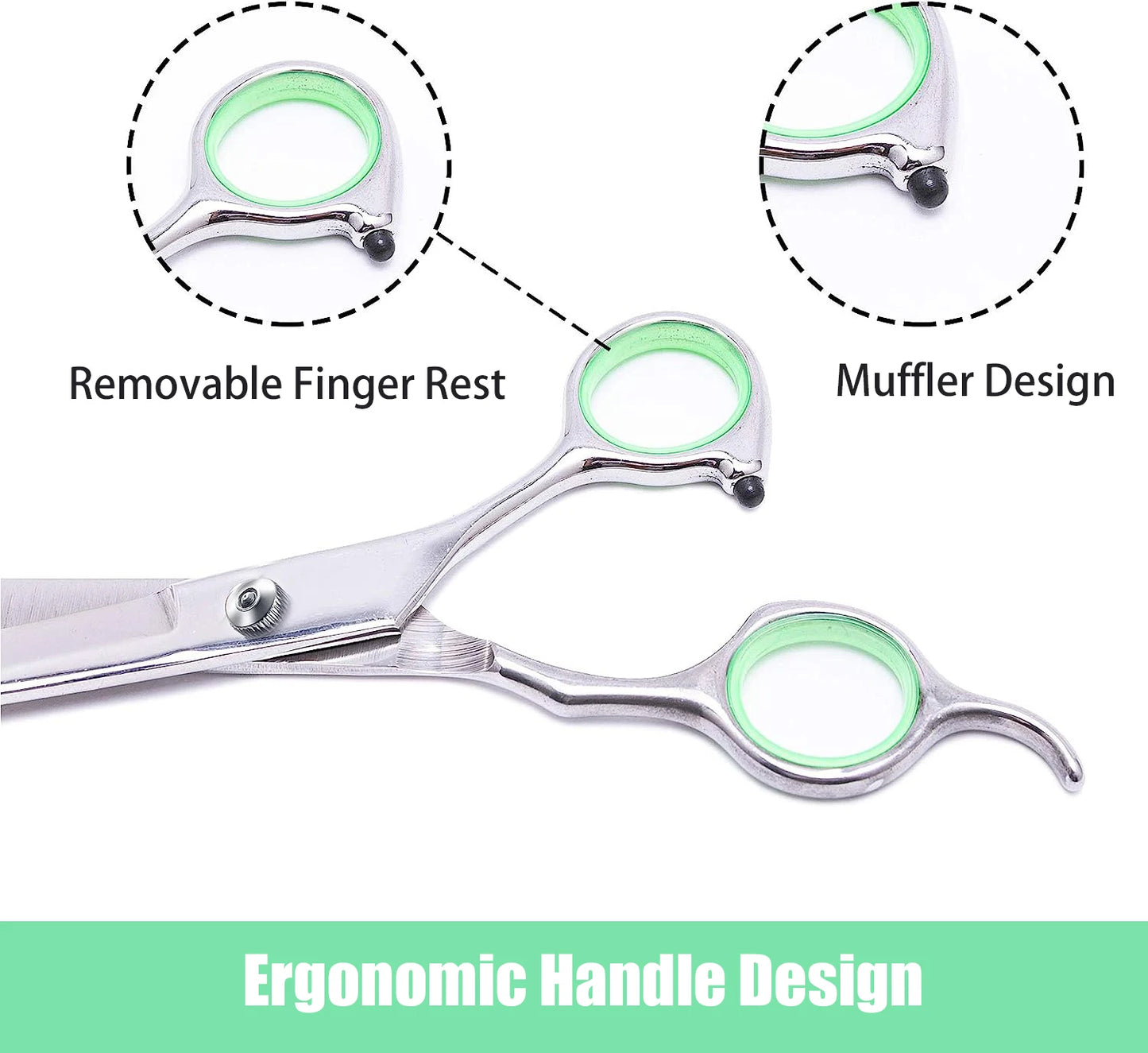 Stainless Steel Pet Hair Scissors: Trimming Shears for Dogs, Cats