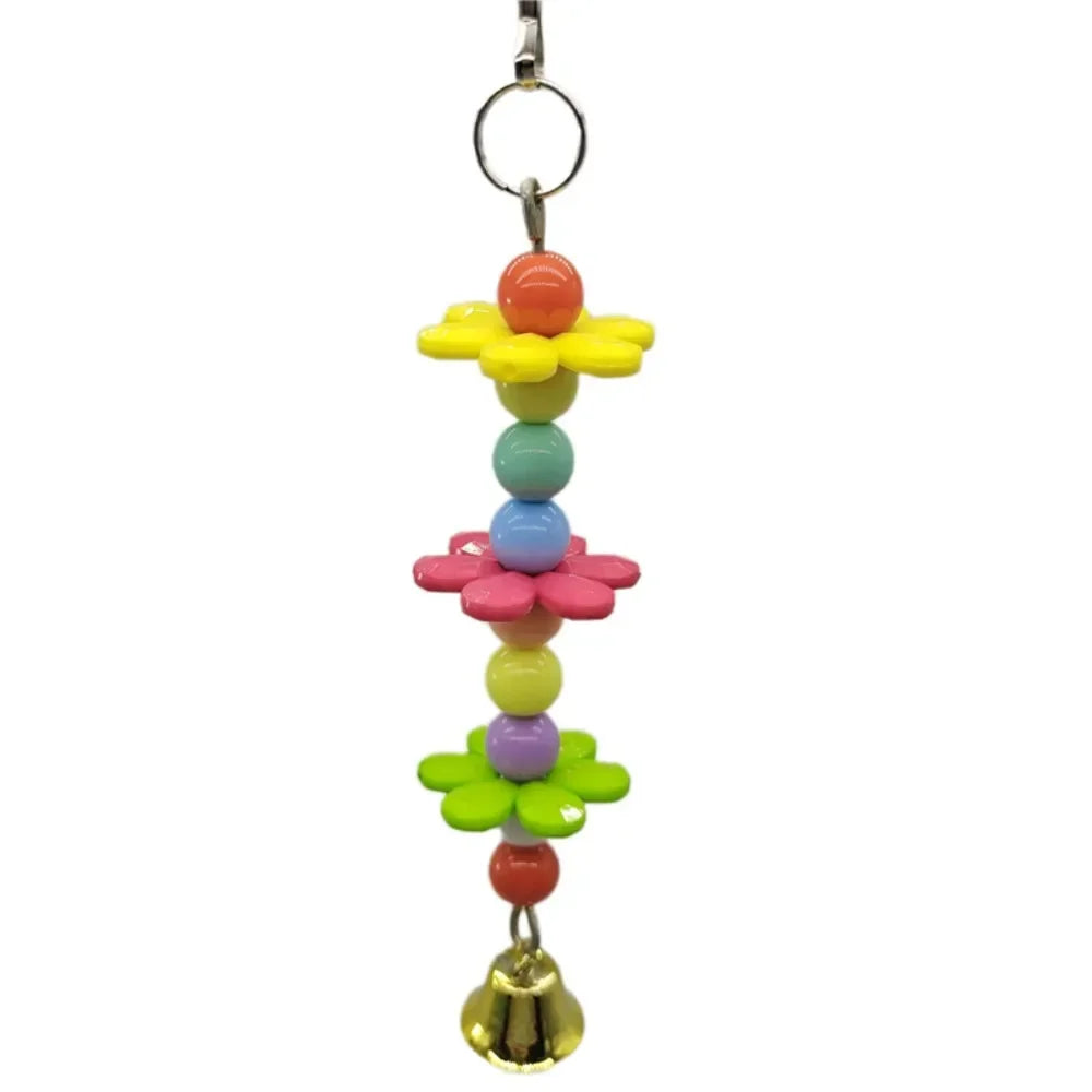 Bird Chew Toy Station: Hanging bell toy for pet birds.