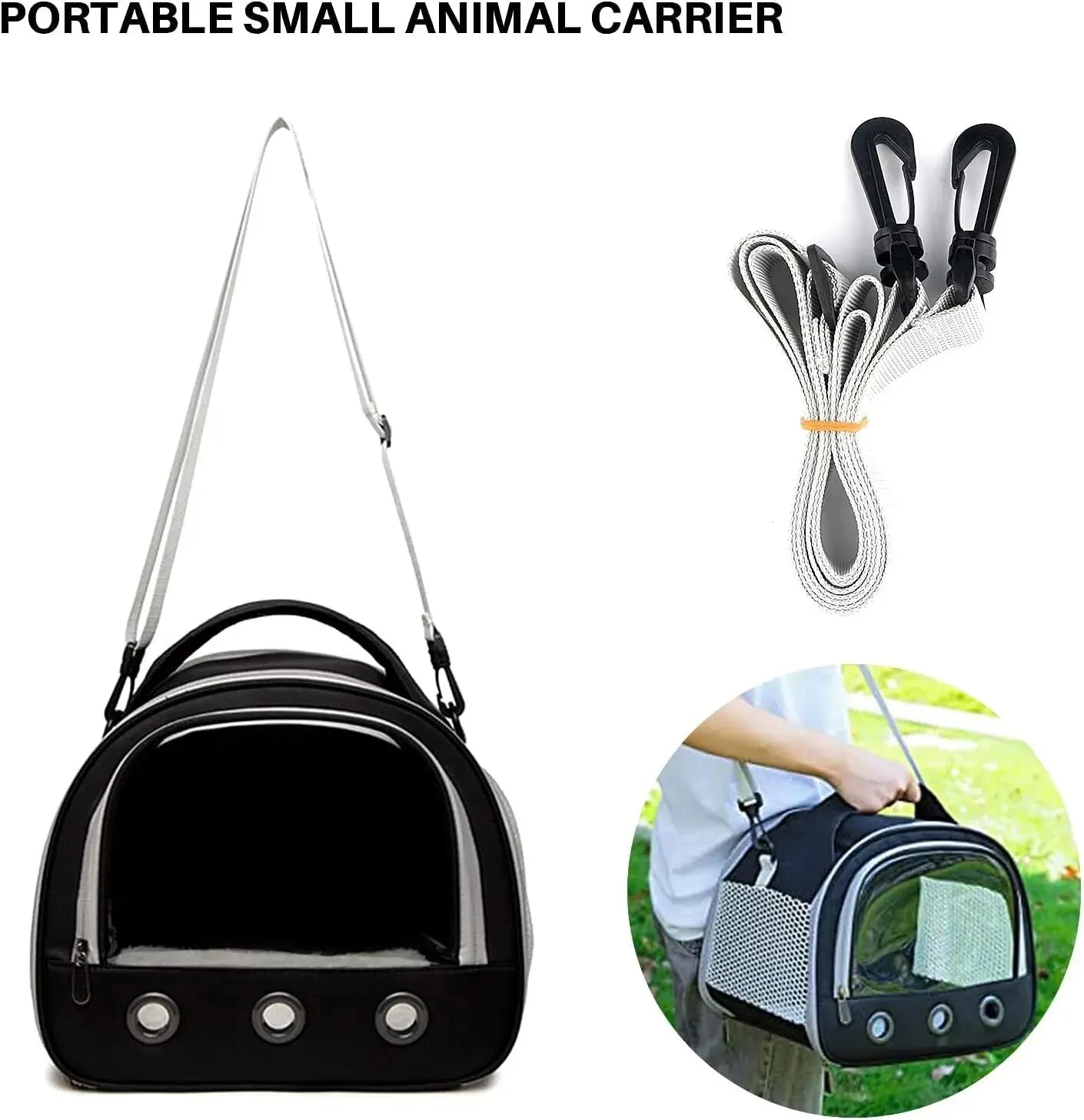 Small Animal Carrier Bag: Cage for Hamsters, Parrots, Guinea Pigs.