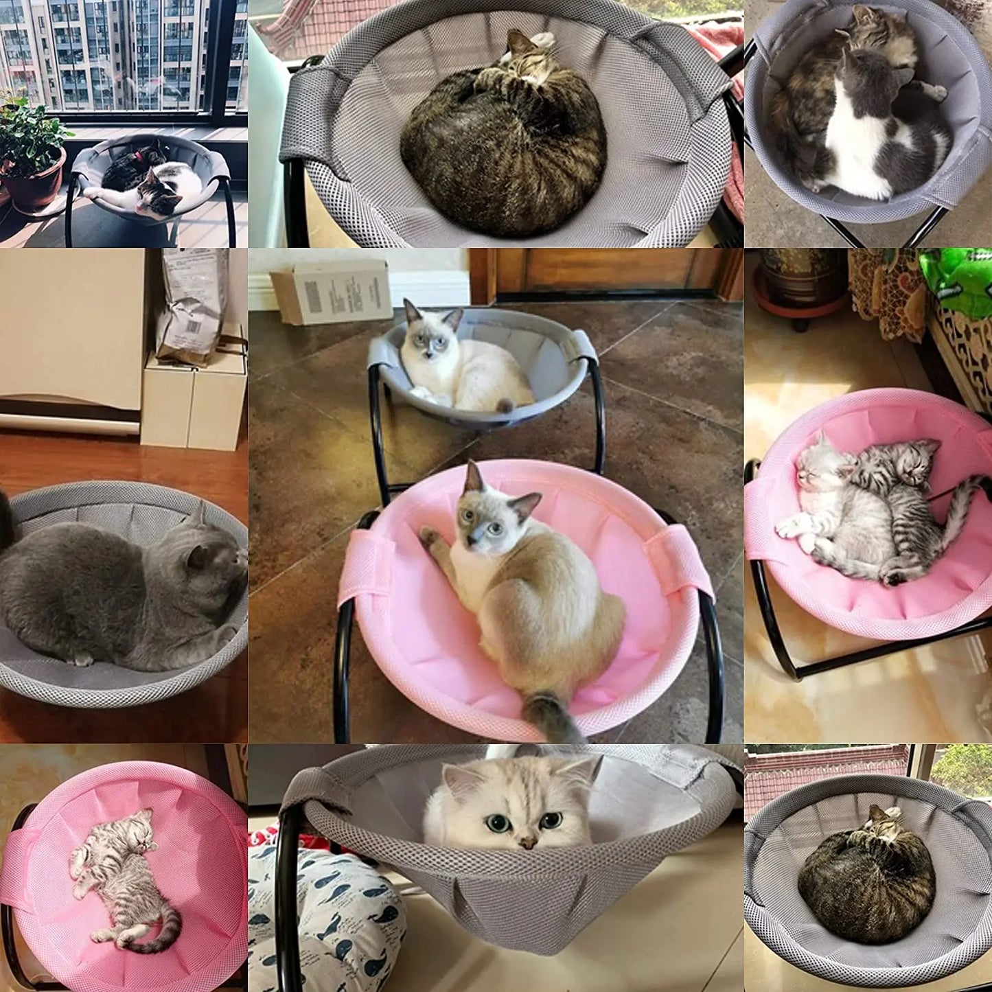 New Summer Pet Cat Bed: Washable Hammock, Comfortable Breathable Lounger
