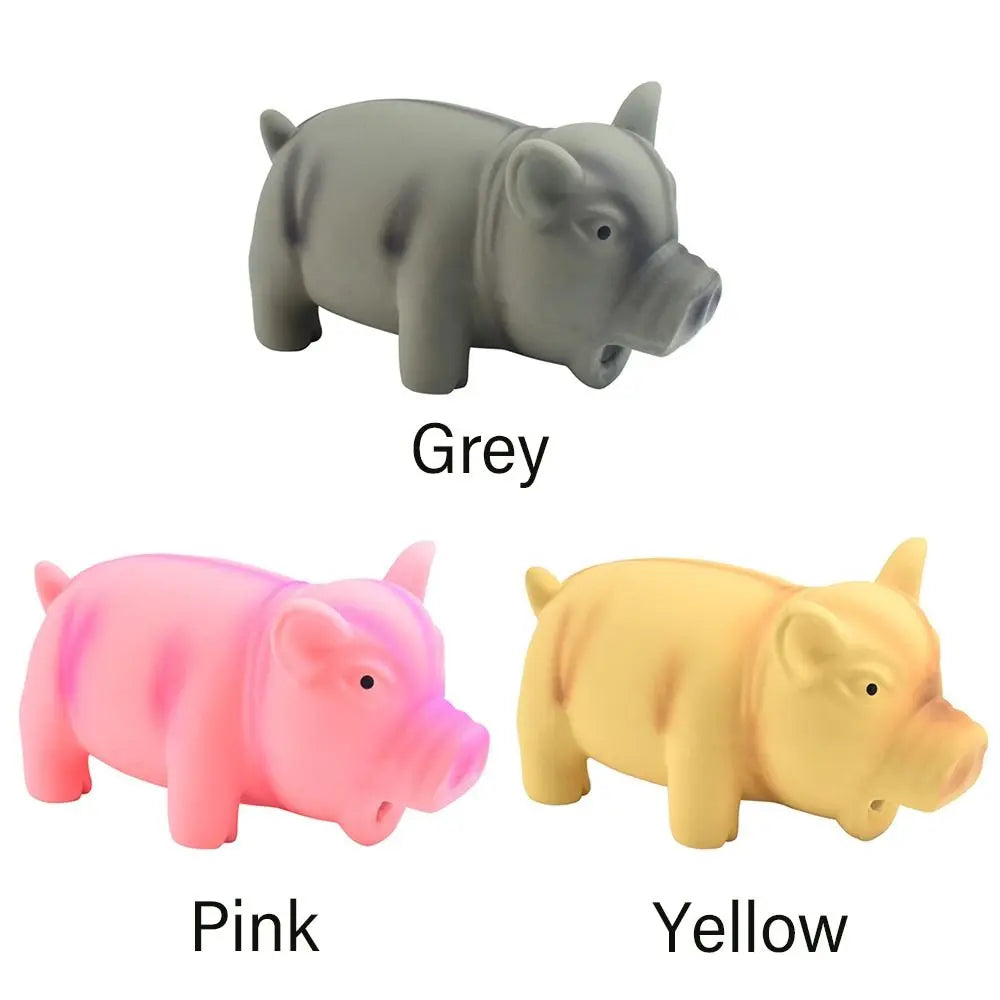 Latex Pig Toy: Grunter Sound Stuffed Chew Toy
