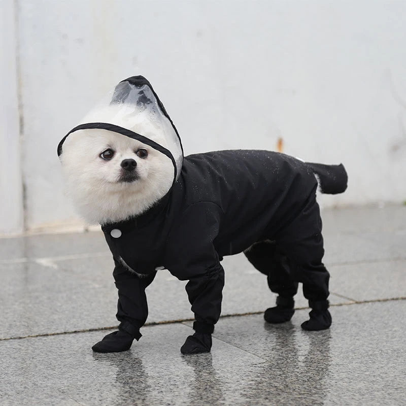 New Style All-inclusive Raincoat: Hood, Waterproof, Boots, Dog Supplies