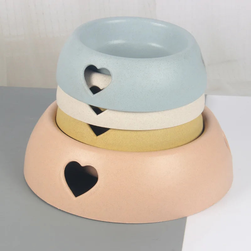 Love Single Dog Cat Food Bowl: Plastic Bowl