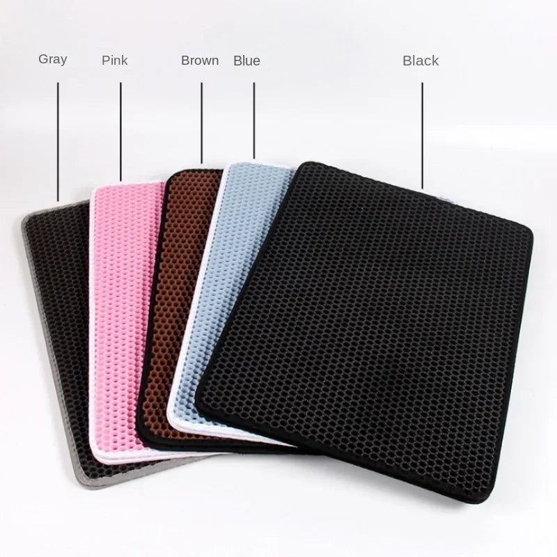 Waterproof EVA Litter Box Mat: Non-slip, washable pad.