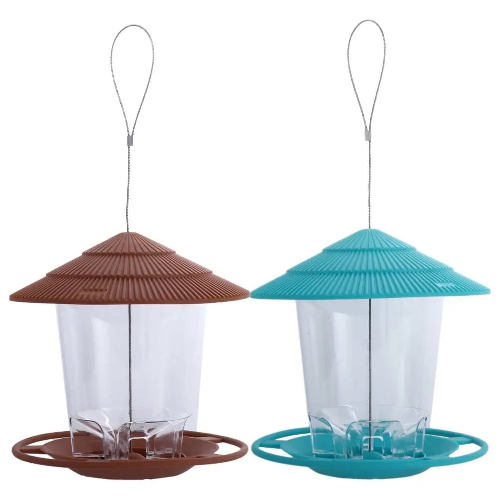 Transparent Bird Feeder: Plastic Hanging Feeder