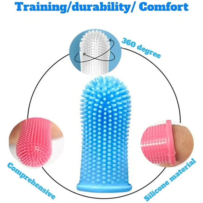 Soft Finger Toothbrush: Nontoxic silicone, teeth cleaning, for dogs and cats.