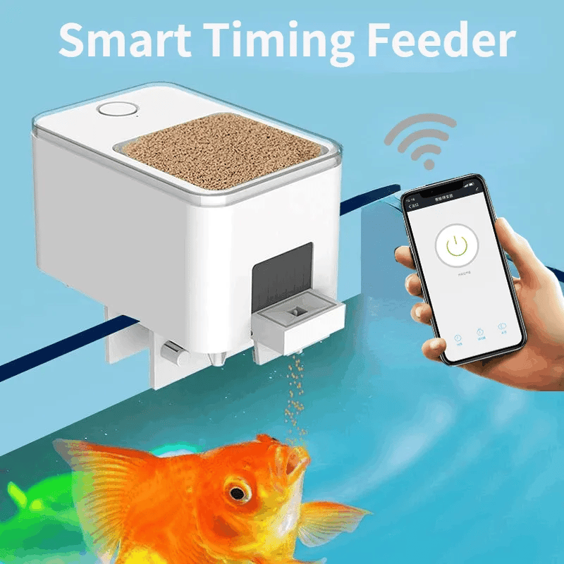 Smart Aquarium Fish Feeder: Convenient Feeding with App Control!