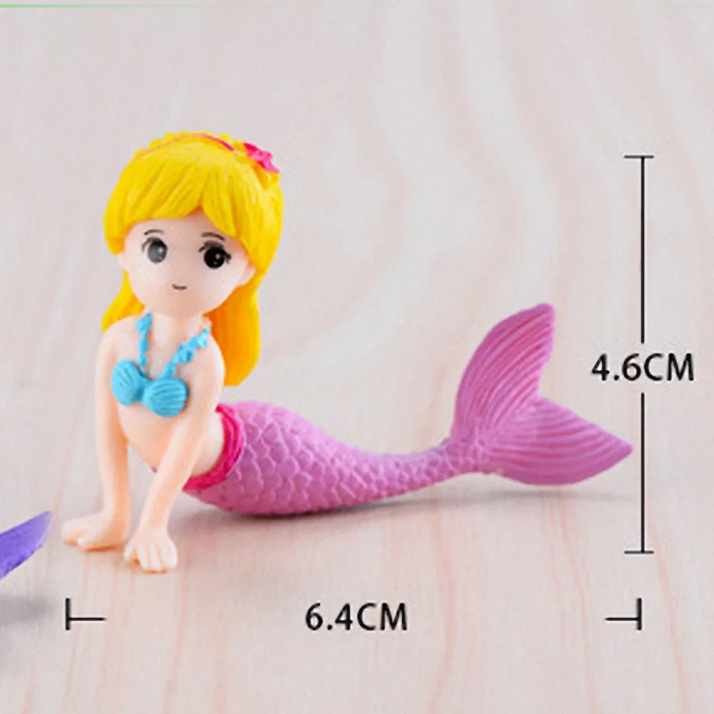 Aquarium Little Mermaid Ornament: Cute Desk Decoration for Fish Tank
