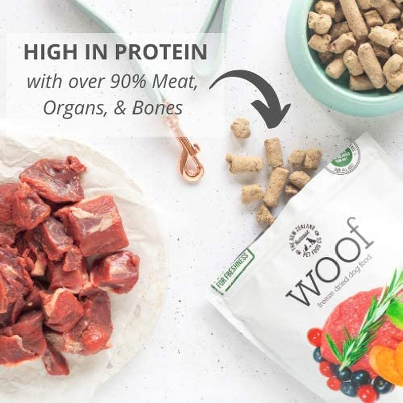WOOF Wild Brushtail Freeze-Dried Raw Dog Food: High Protein Mixer, Topper, or Treat - 2.2 LB