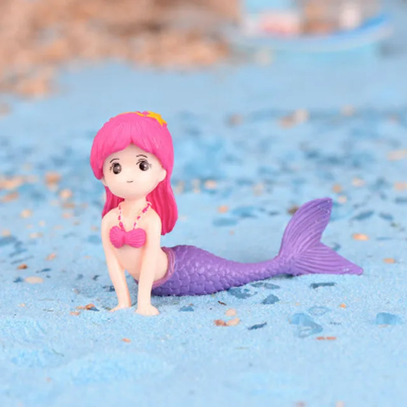 Aquarium Little Mermaid Ornament: Cute Desk Decoration for Fish Tank