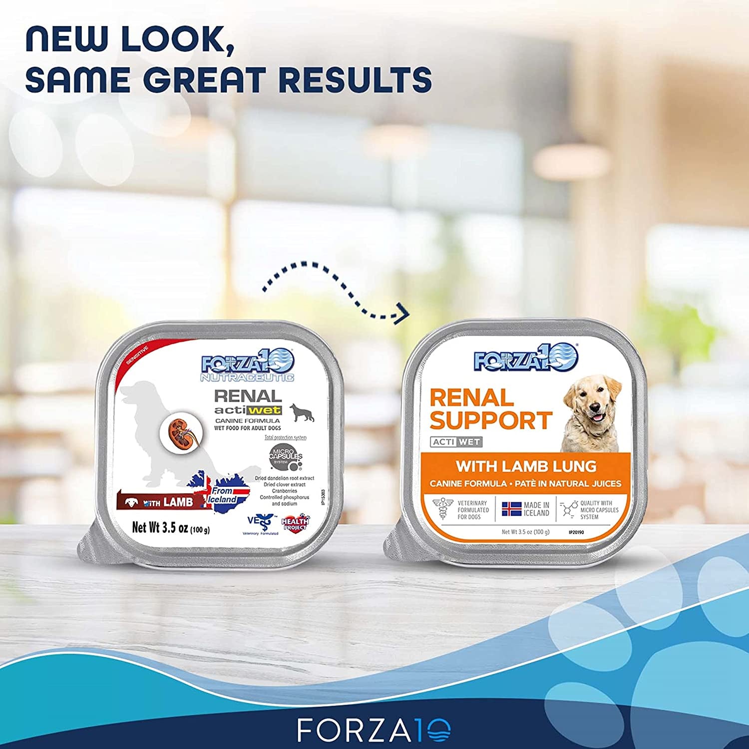 Kidney RENAL ACTIWET Wet Dog Food: Lamb flavor, renal support.