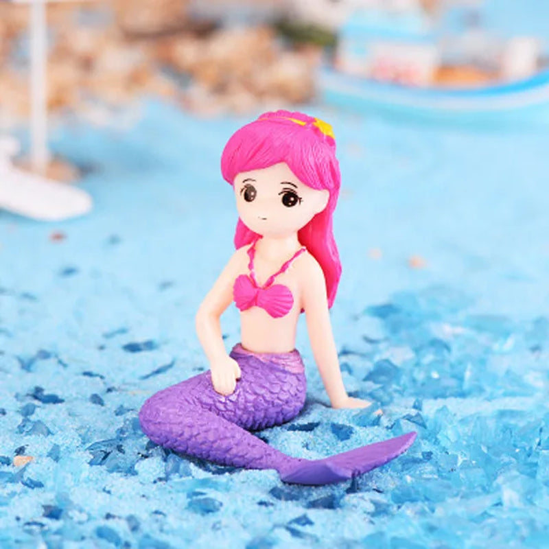 Aquarium Little Mermaid Ornament: Cute Desk Decoration for Fish Tank