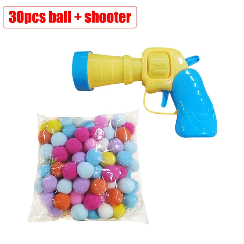 Interactive Cat Toy: Launch Training with Colorful Mini Pompoms