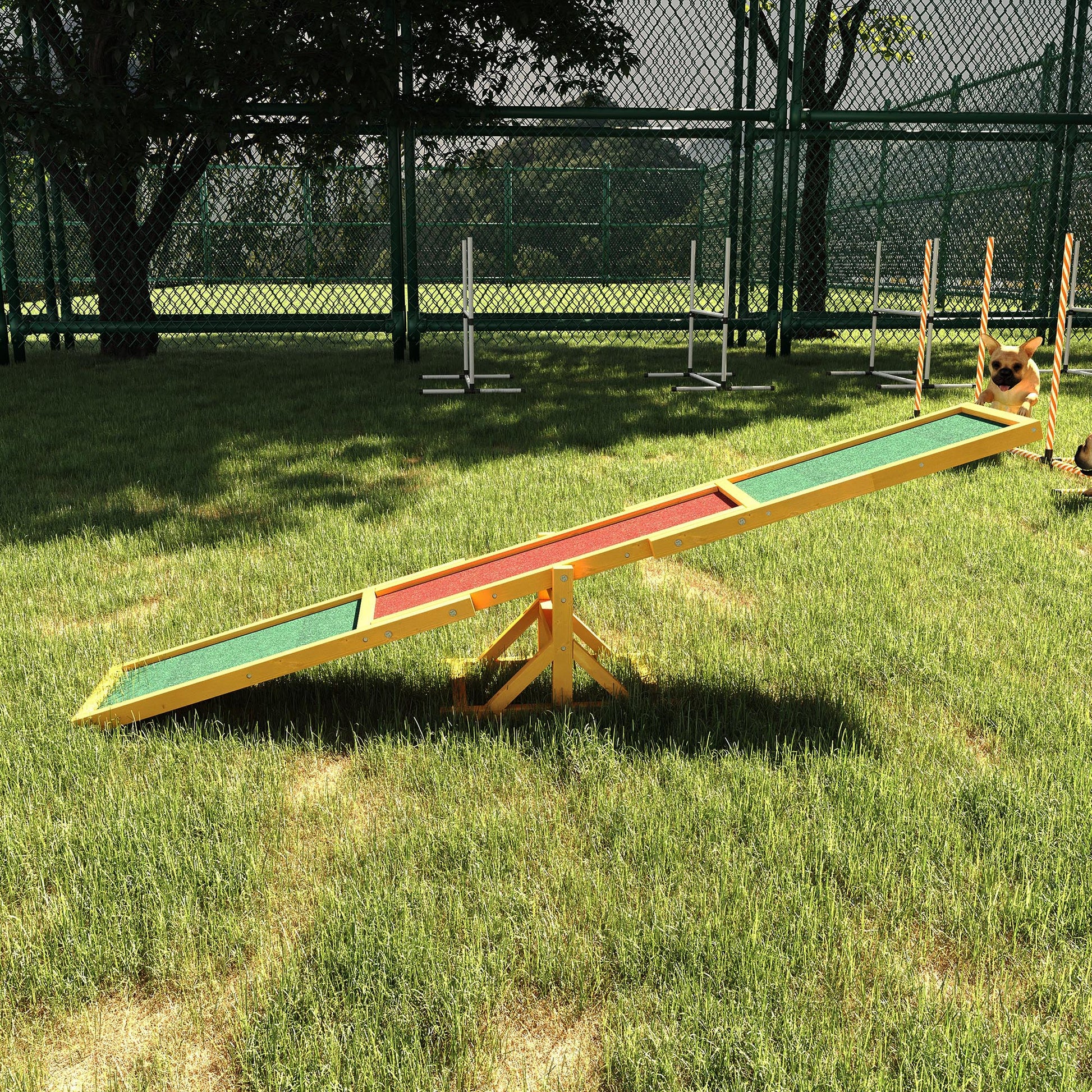 Pet Seesaw: Wooden Dog Training Equipment for Active Play