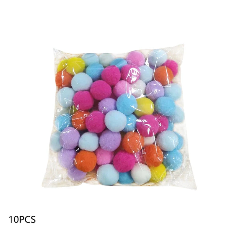 Interactive Cat Toy: Launch Training with Colorful Mini Pompoms