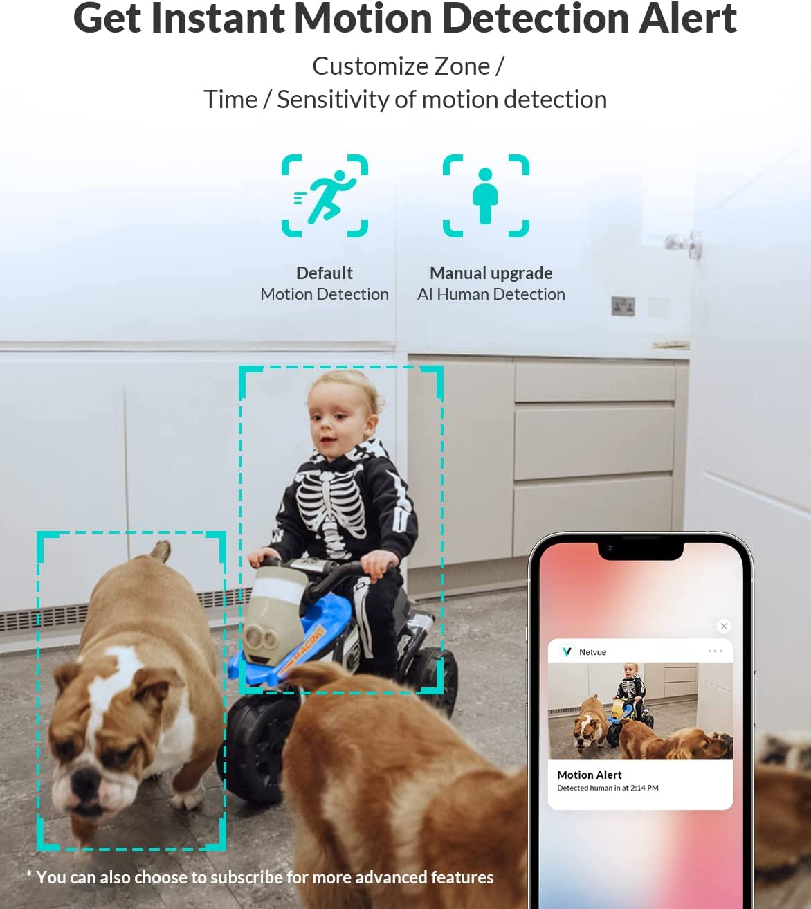 Indoor Pet Camera: 1080P FHD, Wifi, 2-Way Audio, Night Vision