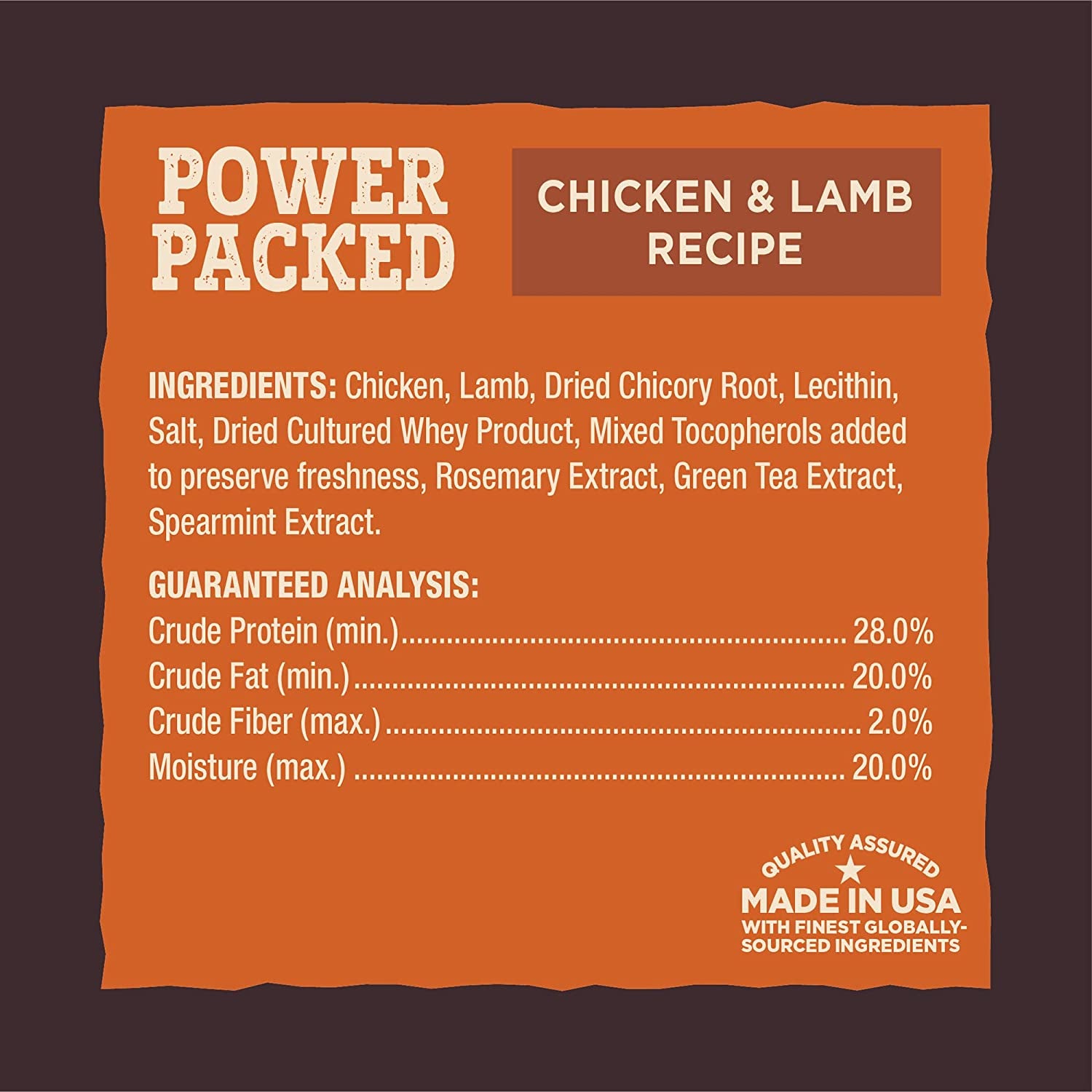 CORE Wellness Power Packed Dog Treats: Tender Jerky, Chicken & Lamb Recipe, 4-Ounce Bag