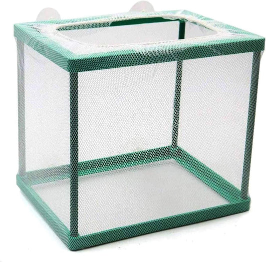 Aquarium Fish Breeder Box: Isolation Hatching Net (Green, S)