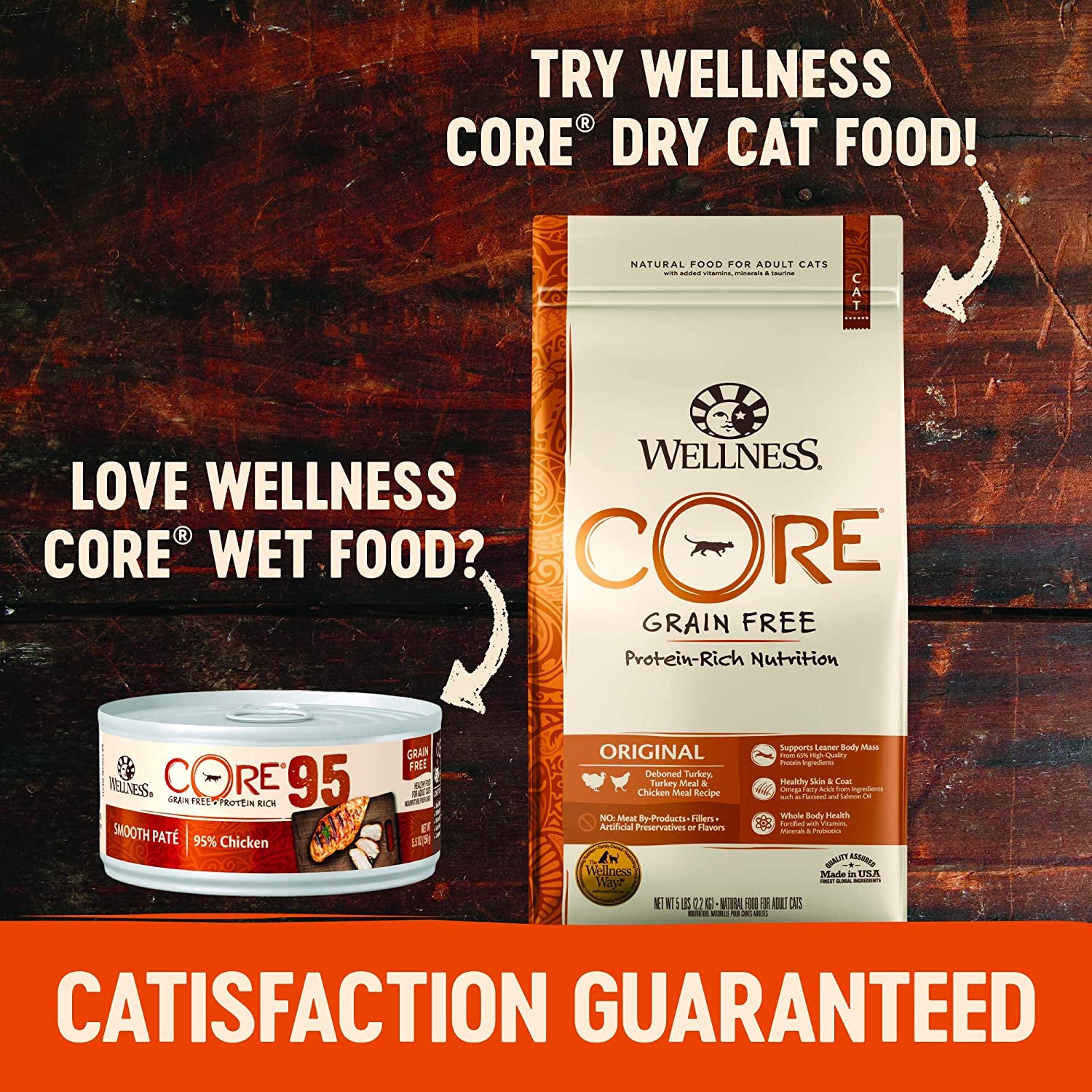 CORE Wellness 95% Natural Wet Canned Cat Food: Grain-Free Chicken, 5.5-Ounce Can (Pack of 12)