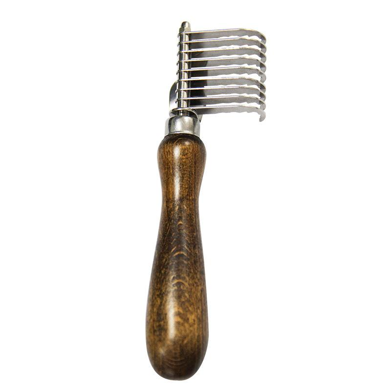 Walnut Knot Comb: Grooming Tool for Pets
