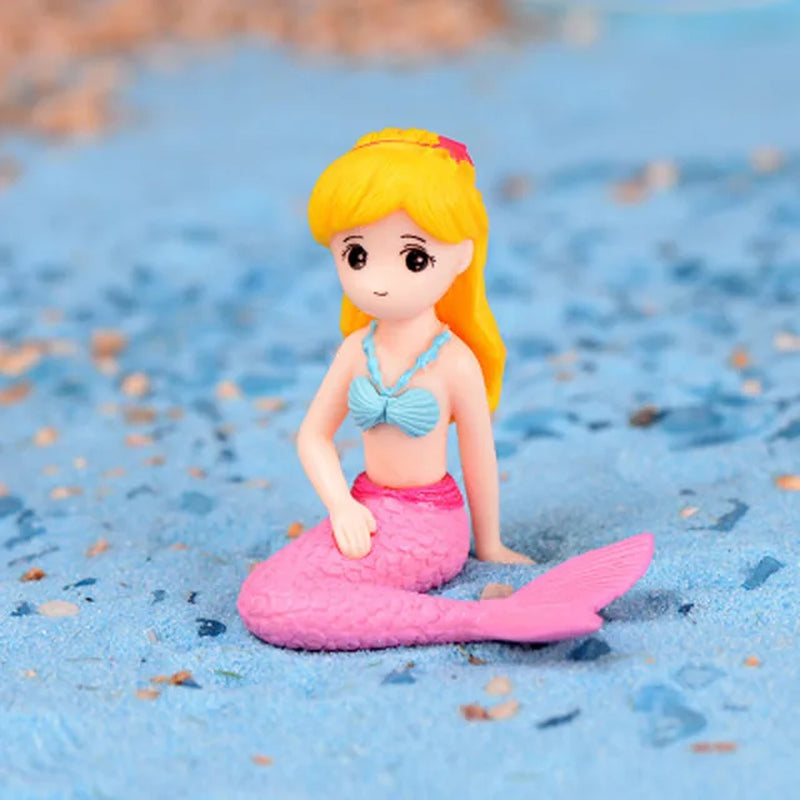 Aquarium Little Mermaid Ornament: Cute Desk Decoration for Fish Tank